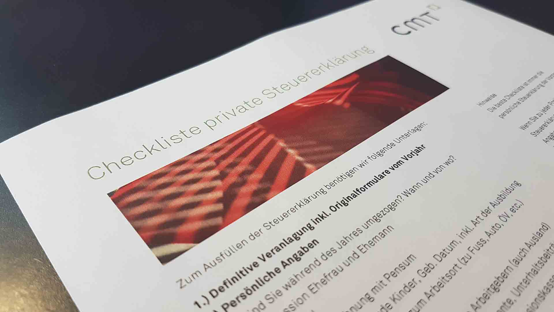 CMT AG Steuerblog Checkliste