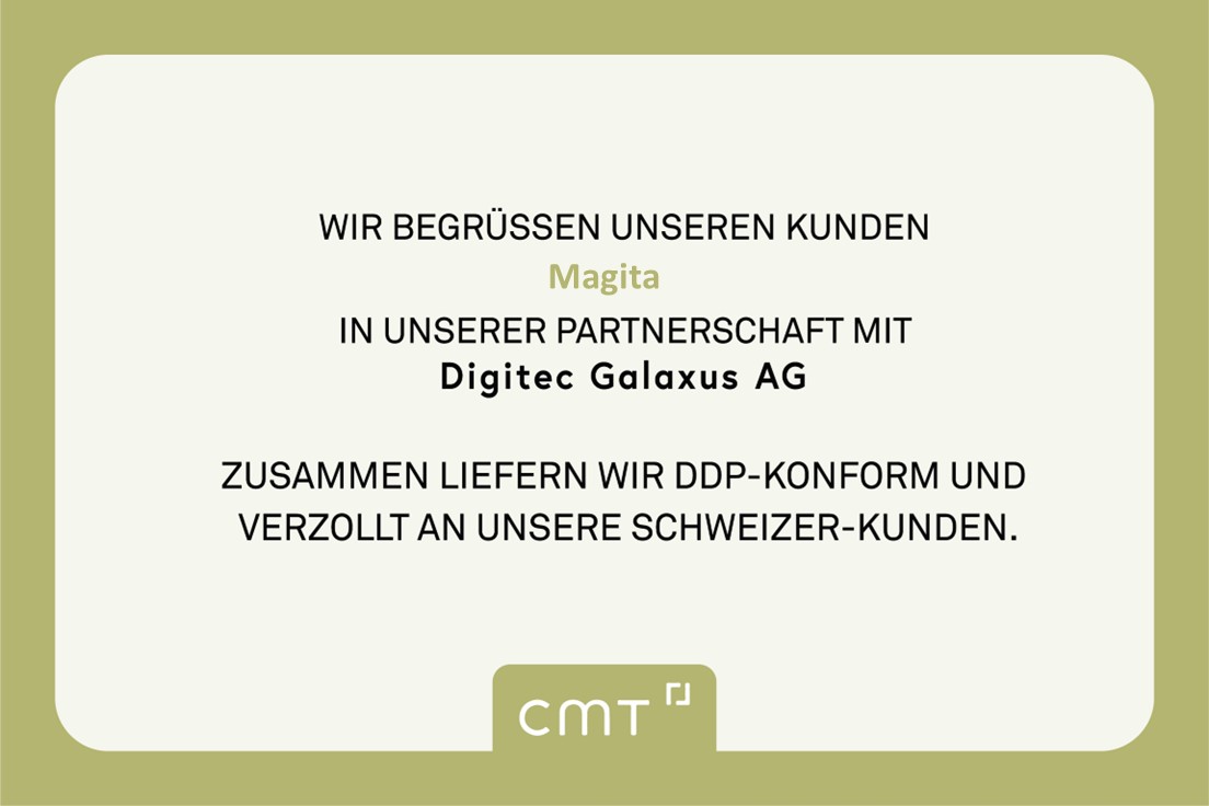 Willkommen Magita in Partnerschaft mit Digitec Galaxus AG